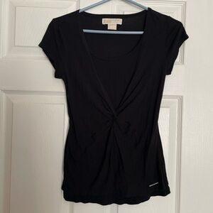 Michael Kors Black Twist-Front Blouse